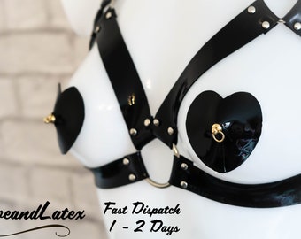 Round Latex Nipple Pasties with Rings