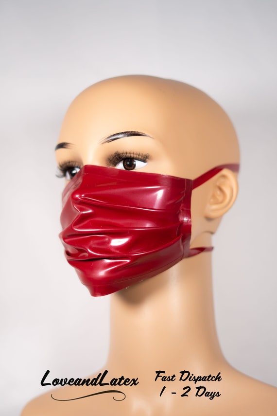 Latex Face Mask Pleated - Etsy