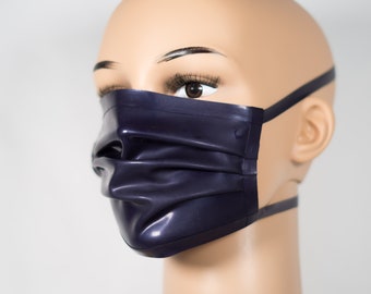 Latex gezichtsmasker, metallic paars