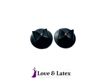 Latex Nipple Pasties with Bows, Round