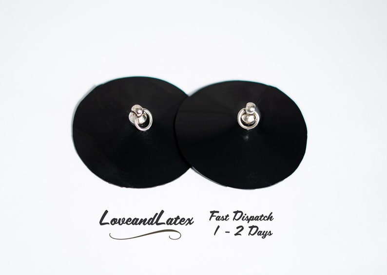 Round Latex Nipple Pasties with Rings