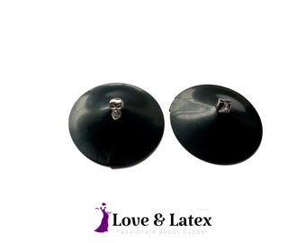Latex Nipple Pasties with Skulls, Round
