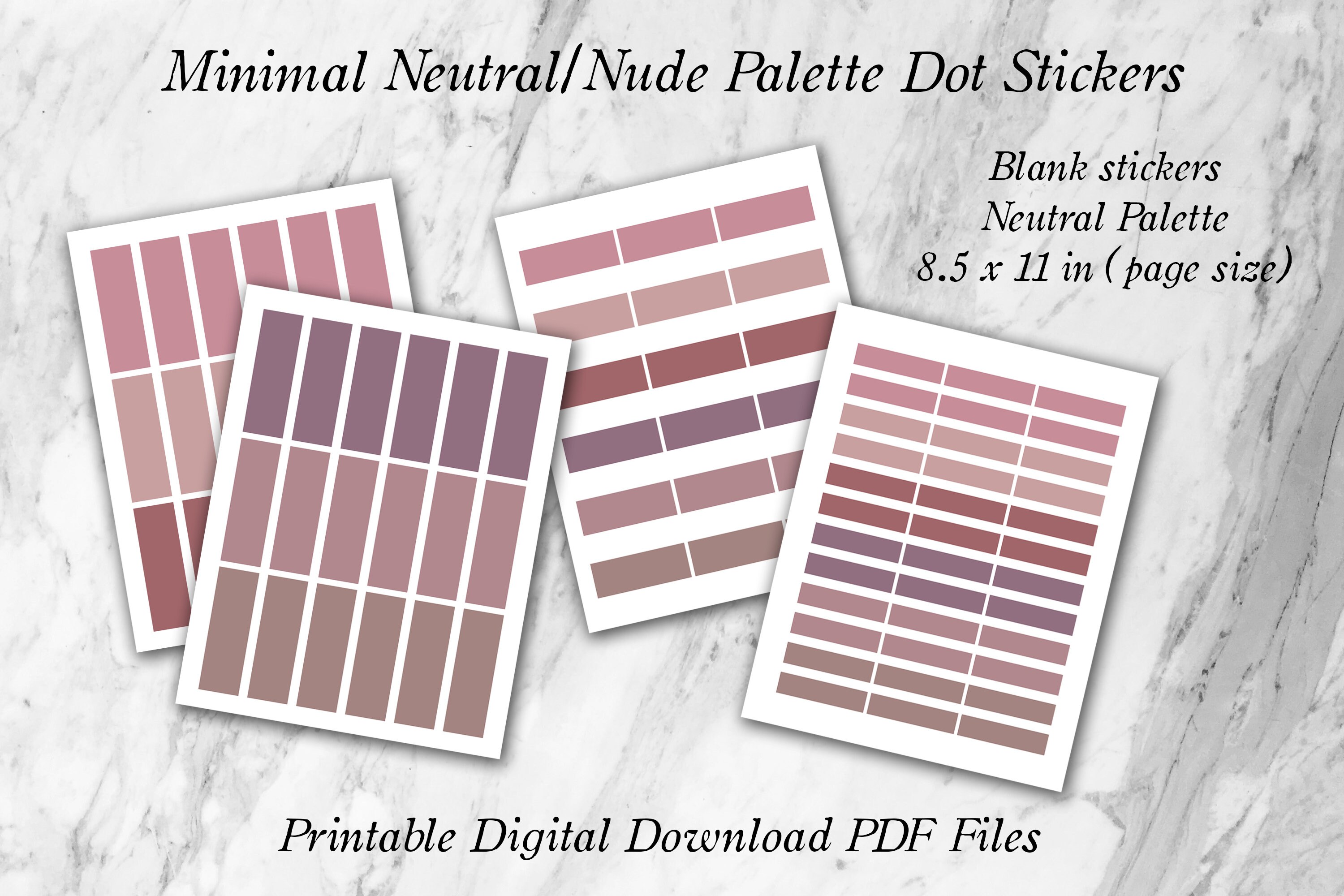 Printable Minimal Planner Stickers // Digital Printable // - Etsy Australia