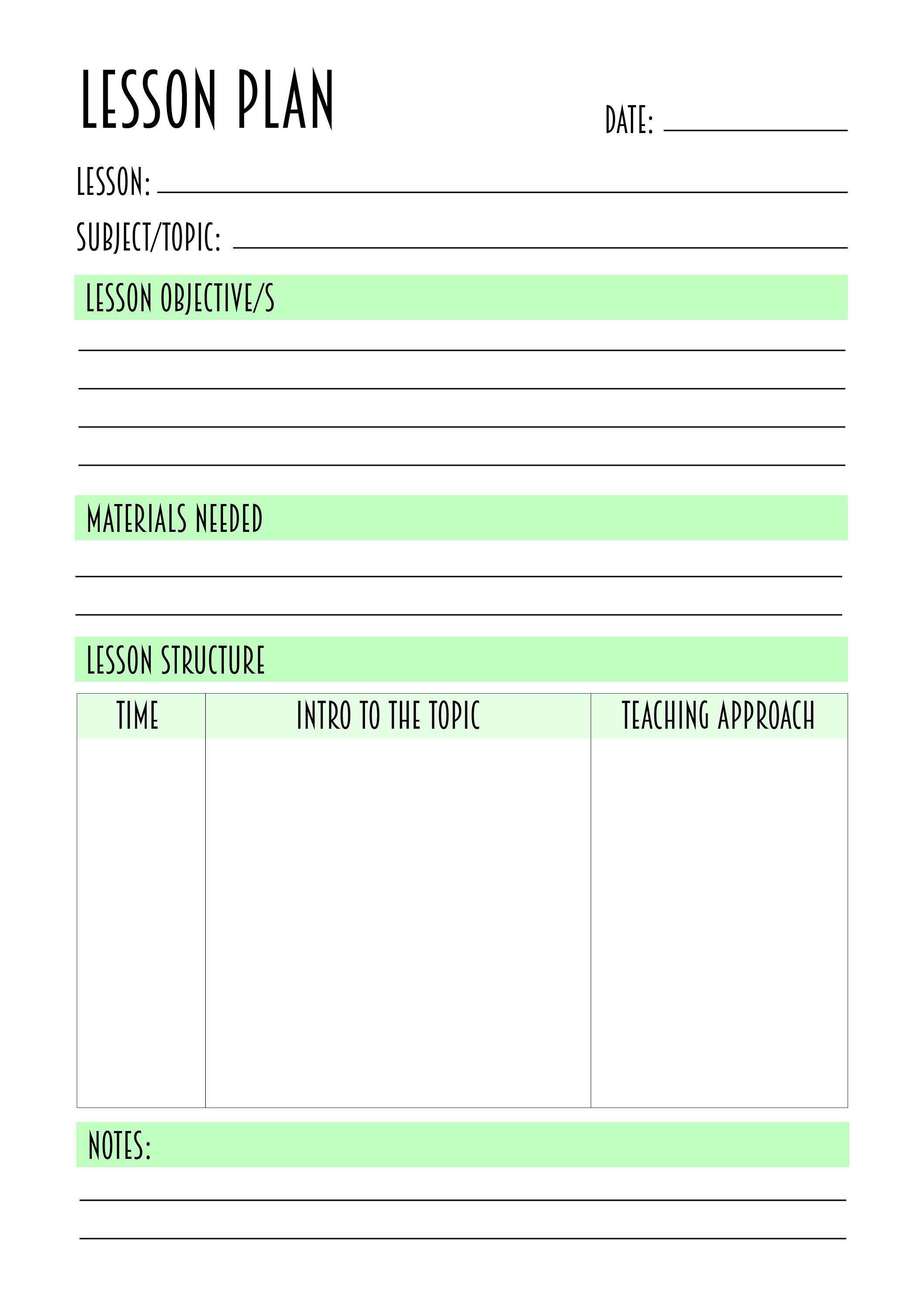 lesson planner template word lesson planner template word