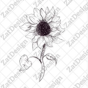 Sunflower Tattoo Design