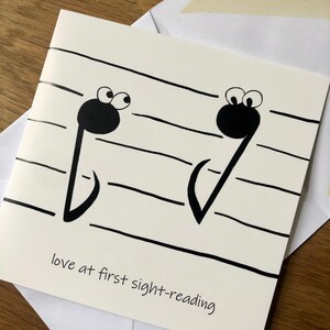 Presente para músicos - Cartão de dia dos namorados - Amor à primeira vista - leitura
