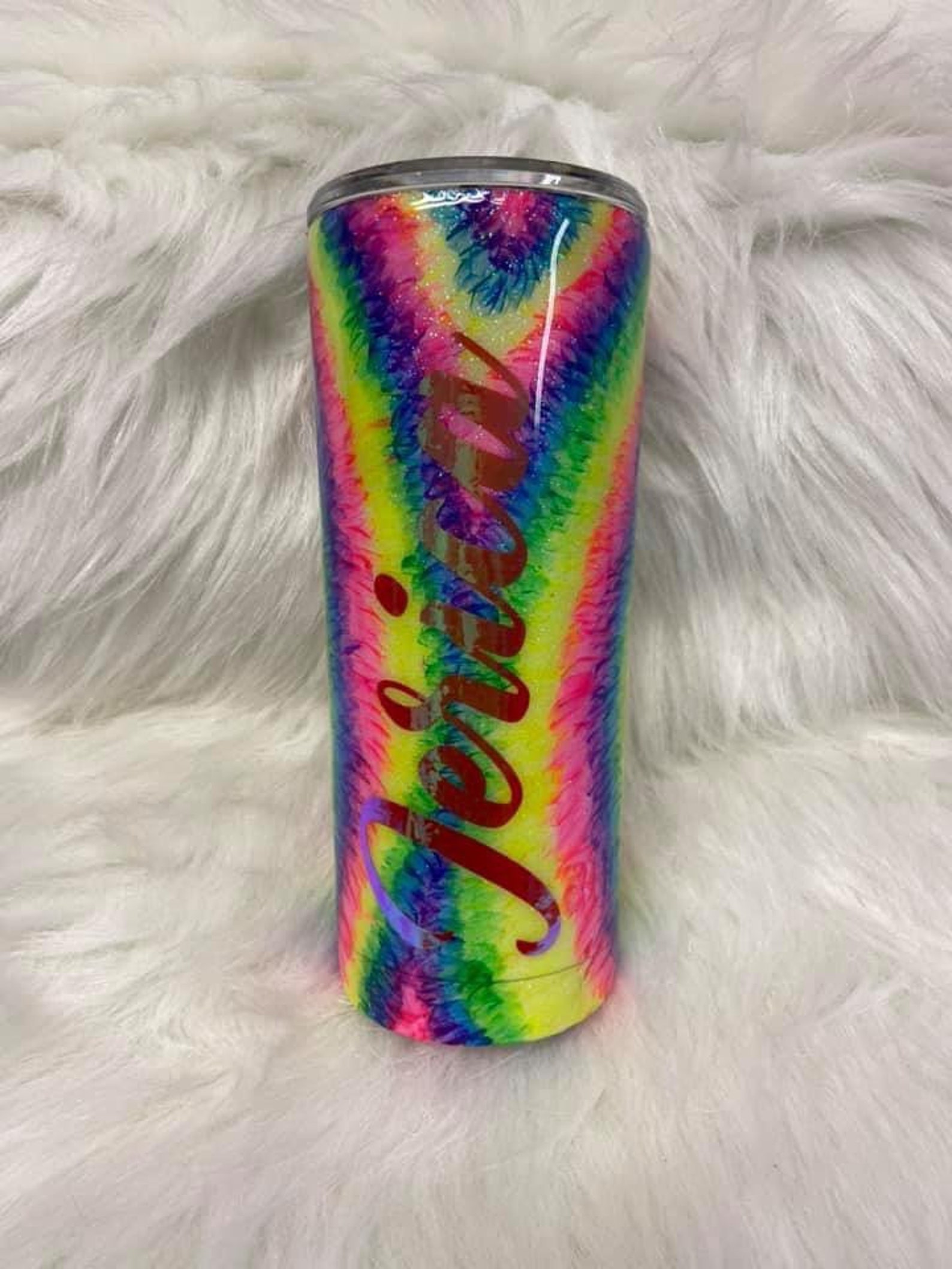 Tumbler Epoxy Tumbler Tie Dye Tumbler Multi Color Tumbler Etsy
