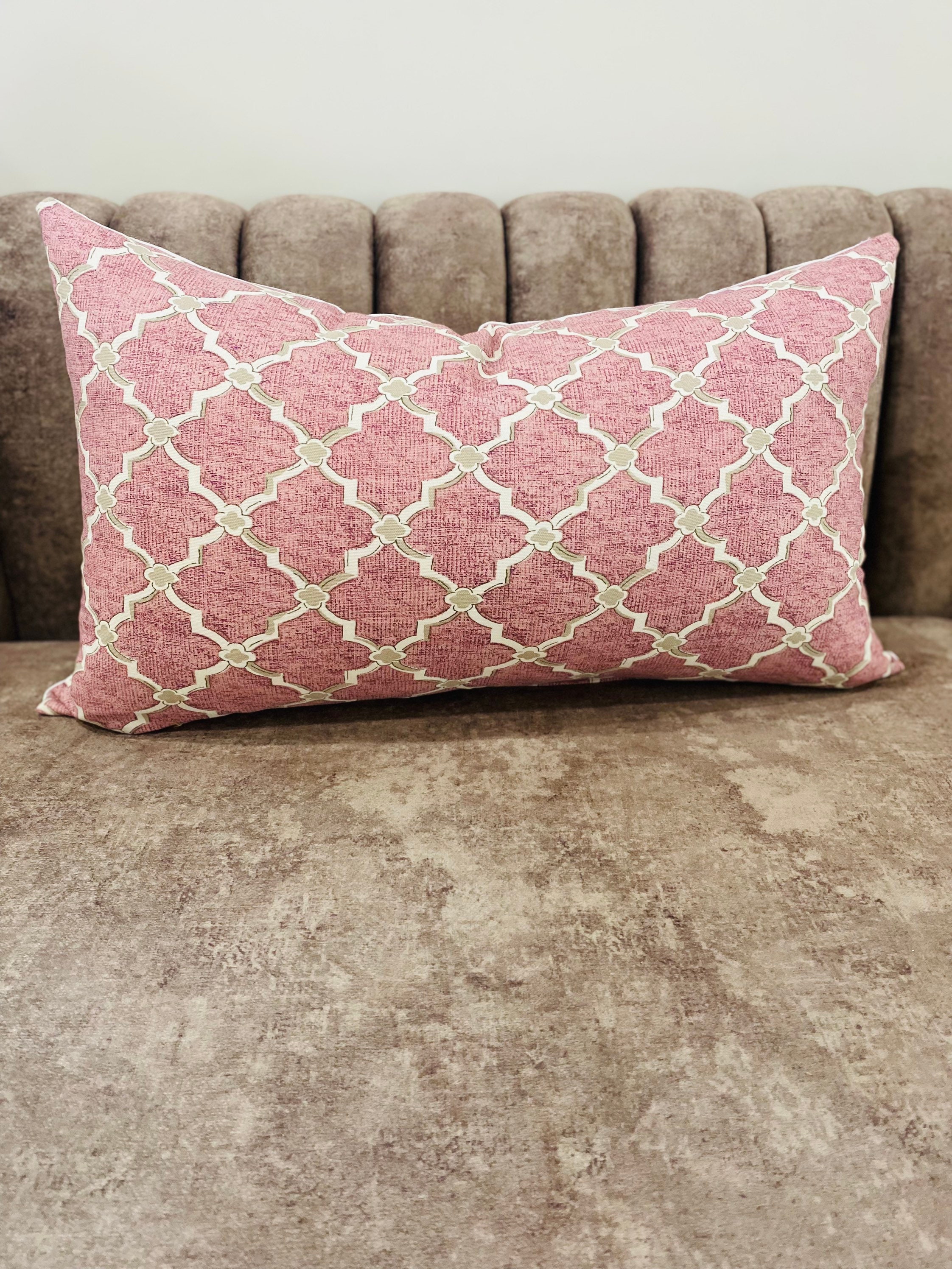 Pink Decorative Lumbar Pillow for Outdoor and Indoor / Pink Etsy