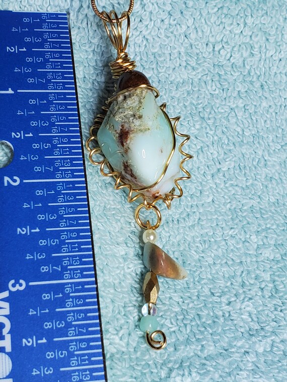 ネックレス・ペンダント Wire Coil Pendant Necklace #8701 Wire Wrapped Coiled Pendant Tutorial (Cabochon) - YouTube