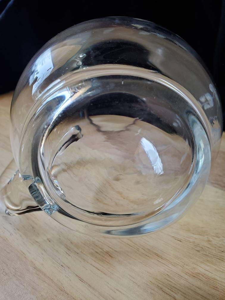 Princess House Crystal Heritage Collection Pitcher With Ice Lip and an Open Cat Tail Handle Etsy