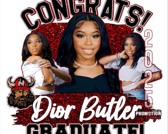Editable Graduation Shirt Design Canva Template (Digital Download)