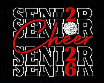 Class of 2026 Senior Year Cheer Back To School Cheerleader Svg, Senior Cheer Svg, Cheer Svg, Senior 2026 Svg, Png, Dxf, Eps,Instant Download