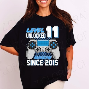 Bundle Kids 10-15 Year Old Birthday Boy Level 10-15 Gamer, Video Game Party Svg, Awesome Since 2011-2016, 10-15 Years Old Svg, Png, Dxf, Eps image 2