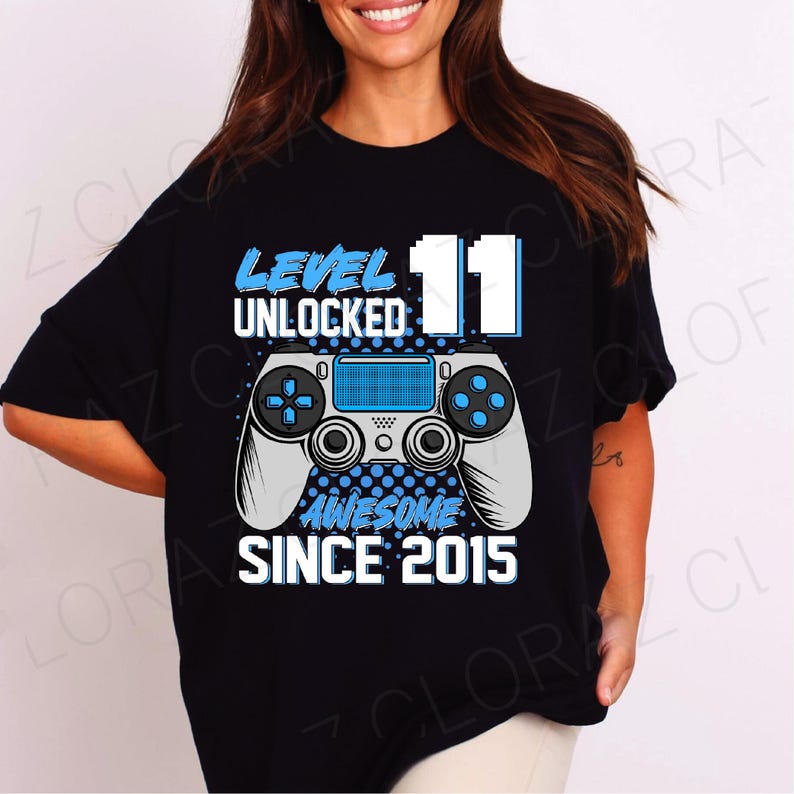 Bundle Kids 10-15 Year Old Birthday Boy Level 10-15 Gamer, Video Game Party Svg, Awesome Since 2011-2016, 10-15 Years Old Svg, Png, Dxf, Eps image 2