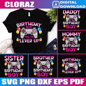 Bundle Family Of The Birthday Boy Matching Video Gamer Svg, Family Gamer Svg, Birthday Gamer Family Svg, Birthday Game Svg, Video game Svg