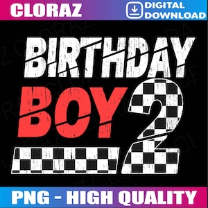 Kids Birthday Boy 2 Two Racing Flag 2nd Birthday Race Car Toddler Svg, Two Fast Birthday Boy SVG, Car Race Birthday 2, Race Birthday Svg
