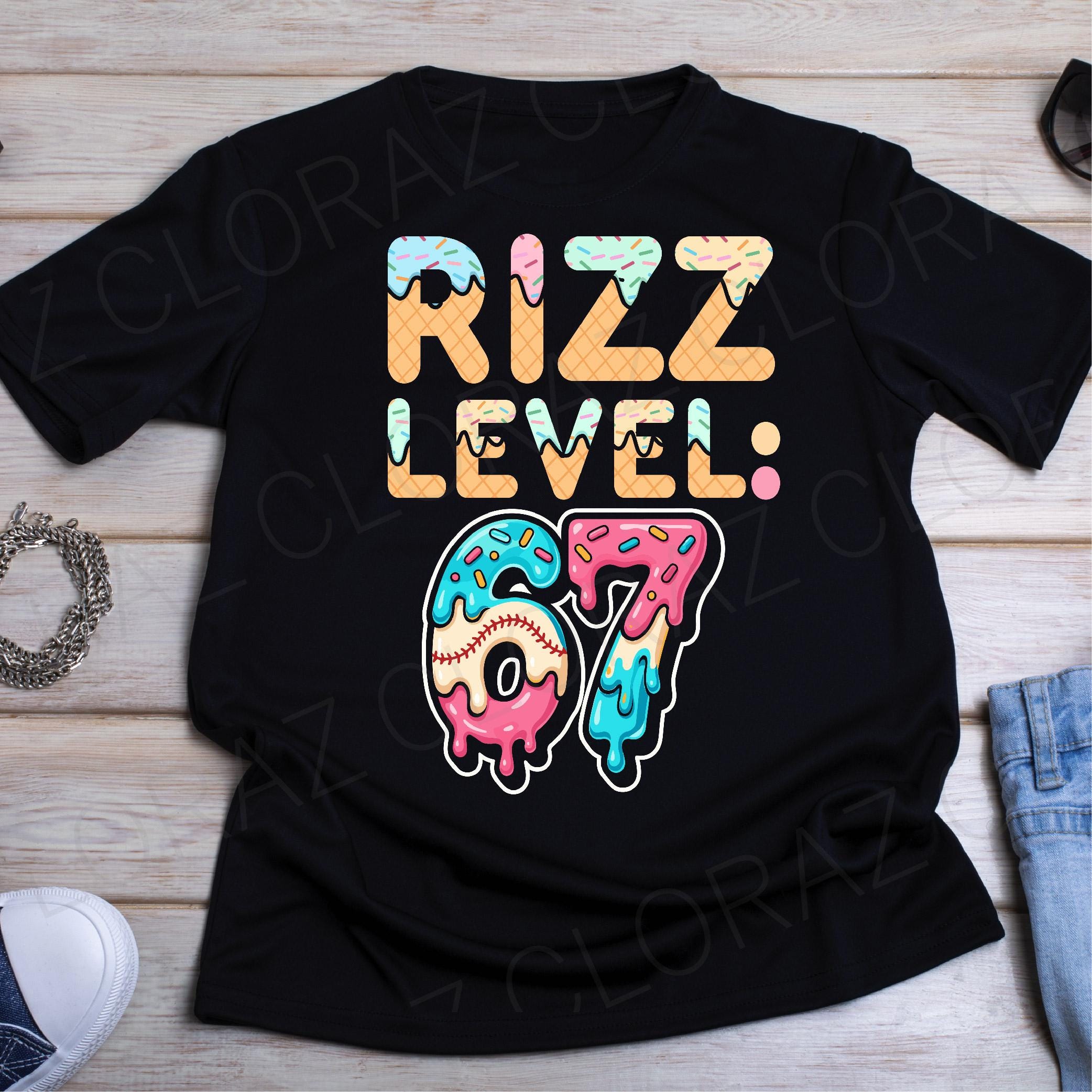 Rizz Level 67 Meme Ice Cream Drip Meme Six Seven 6 7 Svg, Six Seven Svg ...
