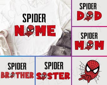 Custom Family Spider Svg, Spider Dad, Spider Mom Svg, Family Matching Svg, Mar-vell Family Svg, SuperHero Family Svg