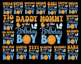 Family of The Birthday Boy Milk and Cookies 1st Family Matching Bday Svg, Sweet Family Matching Birthday, Milk and Cookie Birthday
