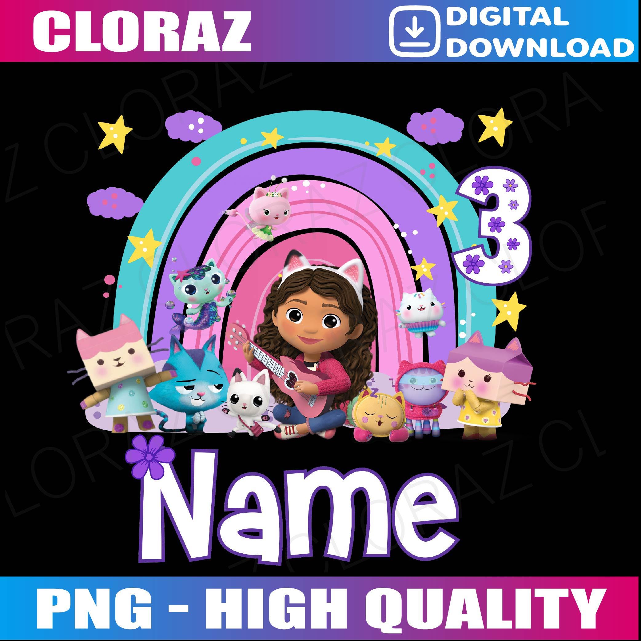 Dollhouse 3rd Birthday Girl Png, Gabbi’s Theme Party Png, Personalized Png, Gift Birthday Png, 3rd Birthday Girl