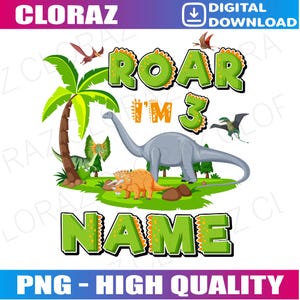Anniversaire dinosaure png, anniversaire bébé dinosaure png, dinosaure assorti à la famille, Dino Roar Birthday Kid Png, anniversaire à thème dinosaure