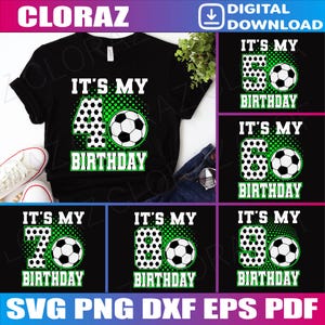 Bundle Geburtstag Junge 4-9 Fußball Es ist mein 4.-9