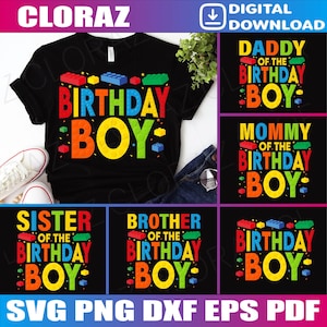 Bundel familie van de jarige bouwsteen verjaardag Svg, familie van de jarige Svg, blokken verjaardag Svg, jarige Svg