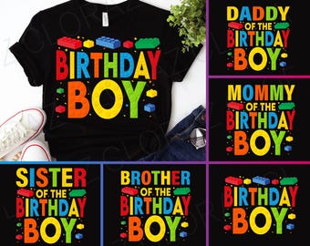 Bundle Family Of The Birthday Boy Building Block Birthday Svg, Family Of The Birthday Boy Svg, Blocks Birthday Svg, Birthday Boy Svg