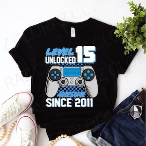 Bundle Kids 10-15 Year Old Birthday Boy Level 10-15 Gamer, Video Game Party Svg, Awesome Since 2011-2016, 10-15 Years Old Svg, Png, Dxf, Eps image 3