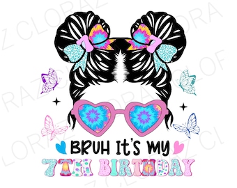 おい、今日は私の7歳の誕生日だ レトロな7歳の誕生日 7歳の女の子のSVG、レトロな7歳の誕生日 7歳の女の子のSVG、7歳のSVG、7歳の誕生日の女の子