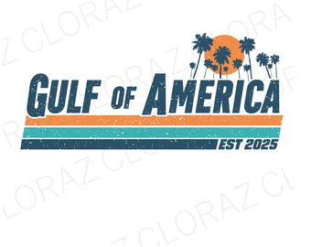 Retro Gulf Of US America 2026 American Flag Gulf Mexico Svg, Gulf Of America, Gulf Of America Est 2026 Svg, Png, Dxf, Eps, Instant Download
