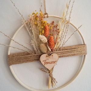 Personalized dried flower wreath door wreath with dried flowers - DekoPanda