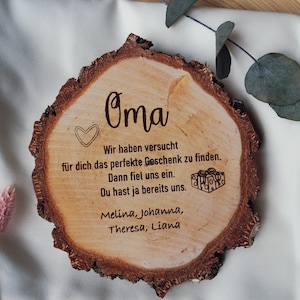 Birthday gift personalized tree disc for grandma and grandpa - DekoPanda