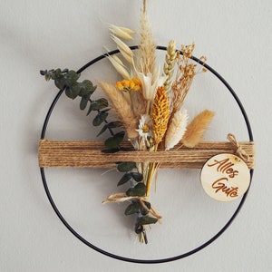 Personalized dried flower wreath dried flowers gift idea - DekoPanda