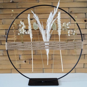 Dried flower wreath table decoration standing wreath wreath with base Boho- DekoPanda