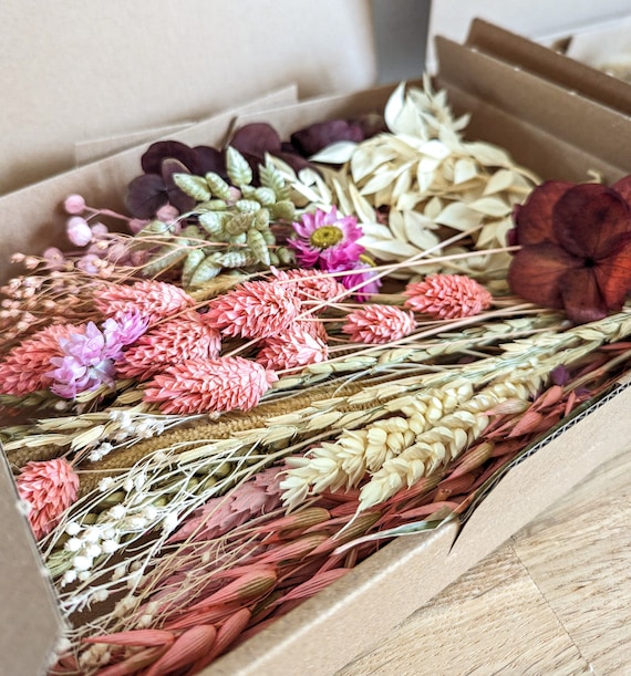 Trockenblumen Box Rosa – DIY Blumenmix für Kränze, Vasen und kreative Deko