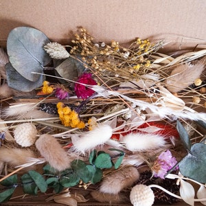 Trockenblumen DIY Mix Blumenbox verschiedene Farben und Boxgrößen für kreative Projekte DekoPanda Mix Box