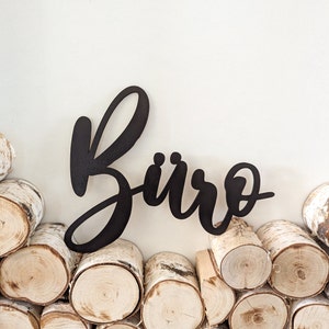 Lettering Office Door Sign Wooden Sign Wall Decoration Black Door Decoration - DekoPanda