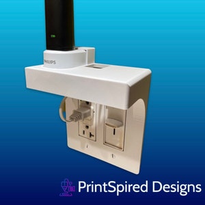Prateleira de tampa de tomada de banheiro para carregador Philips Sonicare (2 grupos)