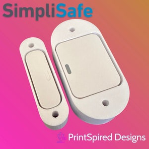 May include: Two white plastic door or window sensors for a home security system. The sensors are labeled "SimpliSafe".