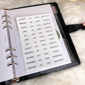 A5 Clear Secretarial Pocket | Planner Pocket | Clear Secretarial Single Pocket for A5 Planners | The Chic Dot | UK Seller