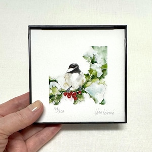 Chickadee Watercolor Print, Chickadee Painting, Chickadee Art Print, Chickadee Art, Bird Lover Gift, Bird Art Print, Bird Art Painting
