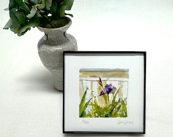 IRIS Watercolor Floral Print, Bearded Iris Painting, Iris Flower Art, Farmhouse Decor, Garden Watercolors, Gift for Gardener, Gift for Mom