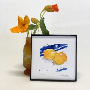 LEMON Watercolor Fruit Print, Lemon Painting, Lemon Kitchen Decor Wall Art, Housewarming Gift, Gift for Lemon Lover,Cook/Chef, Lemon Art