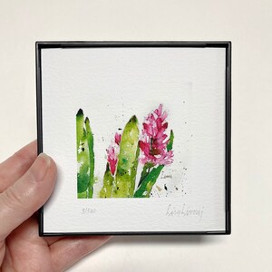 HYACINTH Watercolor Floral Print, Pink Hyacinth Painting, Hyacinth Watercolor Wall Art, Hyacinth Art Gift for a Gardener, Housewarming Gift