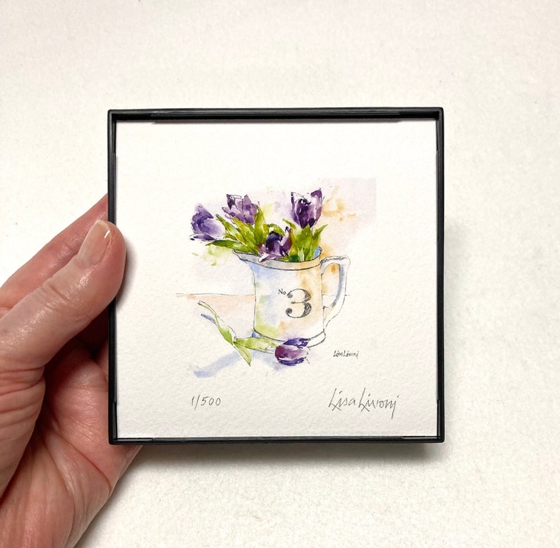 TULIP Watercolor Floral Print, Tulip Painting, Tulip Art, Gift for Mom, Gift for a Gardener, Housewarming Gift, Farmhouse Decor, Wall Decor bild 2