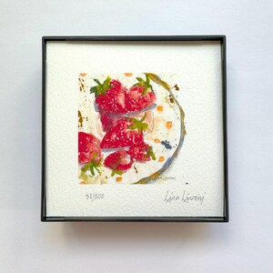 STRAWBERRY Watercolor Print, Strawberry Painting, Strawberry Wall Art, Strawberry Art Print, Kitchen Decor Wall Art, Home Gift, Cook Gift