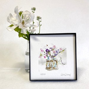 SWEET PEA Watercolor Floral Print, Sweet Pea Painting, Sweet Pea Art, Floral Watercolor, Housewarming Gift, Gardener Gift, Gift for Mom