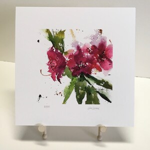 RHODODENDRON Watercolor Floral Print, Rhododendron Painting, Spring Flower, Gift for Mom, Gift for Gardener, Home Gift, Birthday Gift