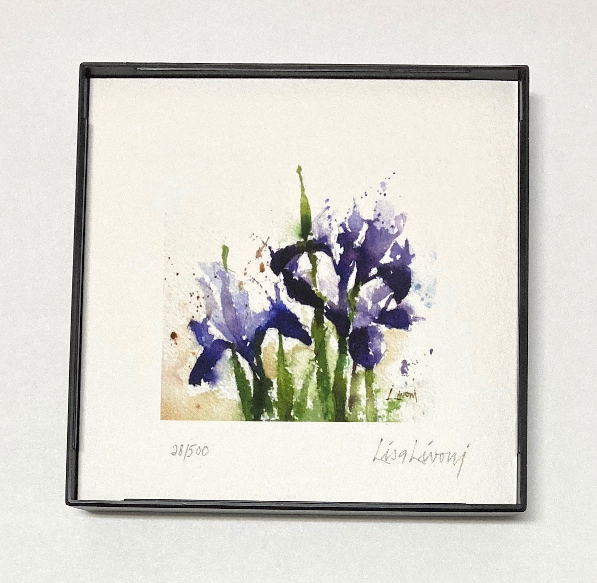 IRIS Watercolor Floral Print Iris Painting Dutch Iris Art Etsy.de